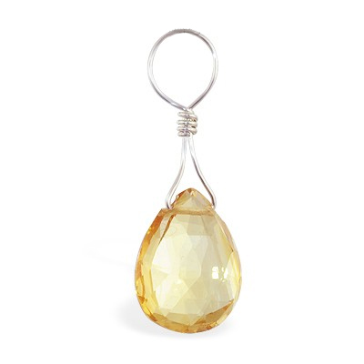 TummyToys® Citrine Navel Ring Swinger Charm - Navel Bars Shop