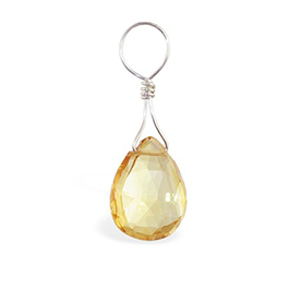 TummyToys® Citrine Navel Ring Swinger Charm