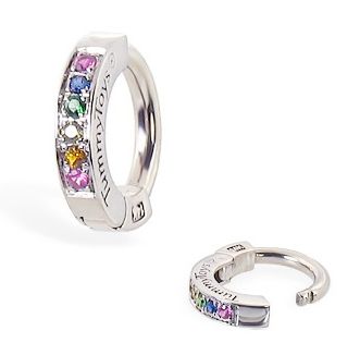 TummyToys® 14K White Gold Rainbow Sapphire Belly Ring. Shop Belly Rings.