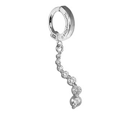 TummyToys® 14K White Gold Diamond Journey Navel Ring