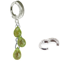 TummyToys® Natural Peridot Dangle on Pure Platinum Clasp