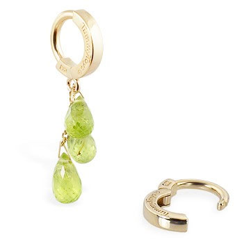Buy Belly Rings. TummyToys 14K Yellow Gold Peridot Navel Ring - Solid 14k Gold Belly Ring with Three Peridot Chain