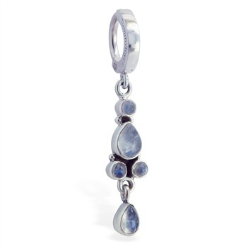 TummyToys® Balinese Moonstone Piercing. Belly Rings Australia.