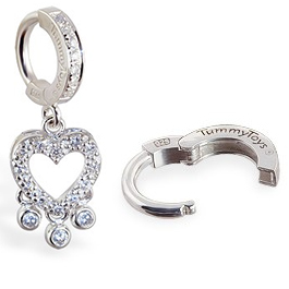 TummyToys® Paved Vintage Heart Clasp