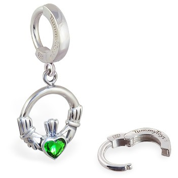 TummyToys® Irish Claddagh Belly Huggy. Quality Belly Rings.