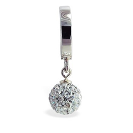 TummyToys® Silver Disco Ball Belly Ring