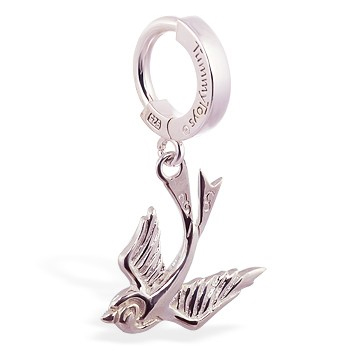 TummyToys® Silver Femme Metale Sparrow. Belly Rings Australia.