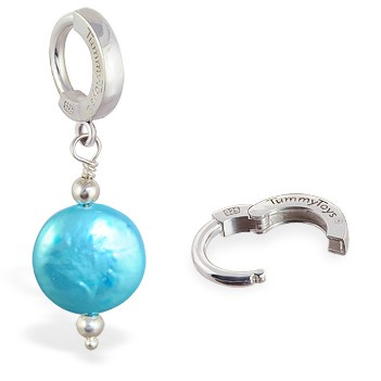 TummyToys® Marine Freshwater Coin Pearl. Belly Rings Australia.