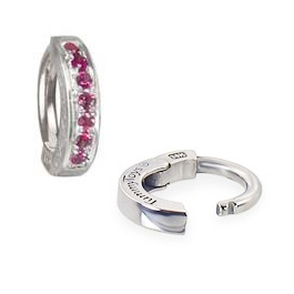 TummyToys® White Gold Ruby Pave Sleeper