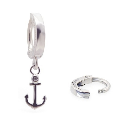 TummyToys® 925 Silver Anchor Huggy. Belly Rings Australia.