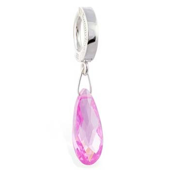TummyToys® Pink Ice Faceted Drop Navel Ring. Shop Belly Rings.