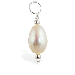 TummyToys® Fresh Water Cream Pearl Charm - Changeable Floating Swinger Charm