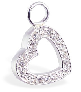 TummyToys® CZ Open Heart Charm - Quality Navel Rings