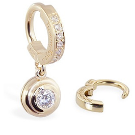 TummyToys® Yellow Gold with 1/4 Ct Diamond Pendant