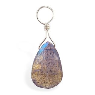 TummyToys® Faceted Labradorite Swinger Charm - Belly Button Rings