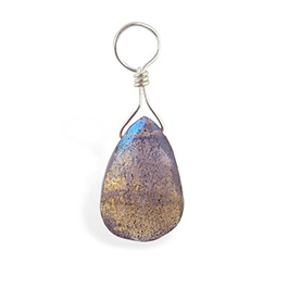 TummyToys® Faceted Labradorite Swinger Charm