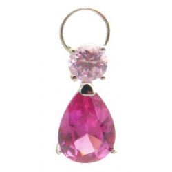 TummyToys® Pink Pear Cubic Zirconia Charm