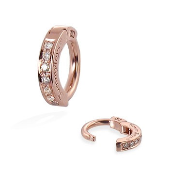 TummyToys® Rose Gold Diamond Pave Sleeper. Belly Rings Shop.