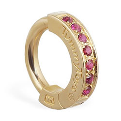 TummyToys® Yellow Gold Ruby Pave Sleeper