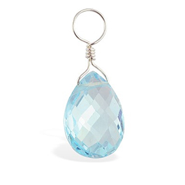 TummyToys® Dangly Blue Topaz Swinger Charm