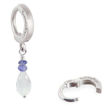 TummyToys® Natural Gem Belly Ring Pendant. Designer Navel Rings.