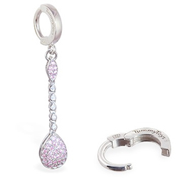 TummyToys® Long CZ Paved Pear Drop