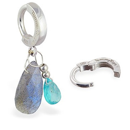 TummyToys® Apatite and Labradorite Belly Ring