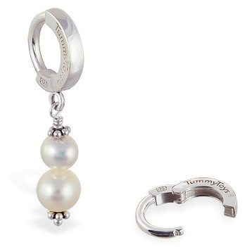 TummyToys® Freshwater Pearl Belly Ring. Belly Rings Australia.