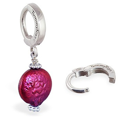 TummyToys® Red Wine Freshwater Coin Pearl Pendant