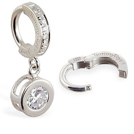 TummyToys® Paved Silver Bezel Set