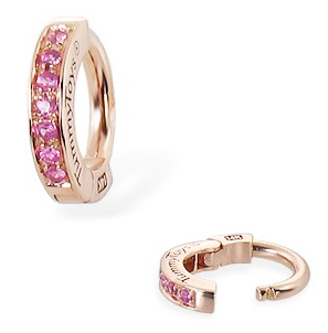 TummyToys® Rose Gold Pink Sapphire Sleeper. Designer Navel Rings.