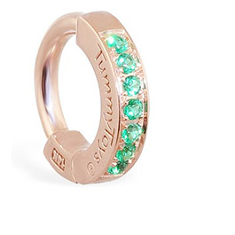 TummyToys® Rose Gold Emerald Pave Sleeper