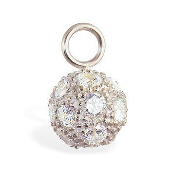 TummyToys® Cubic Zirconia Disco Ball Swinger - Navel Rings Online